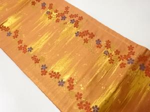 リサイクル　枝垂れ桜模様織出し袋帯